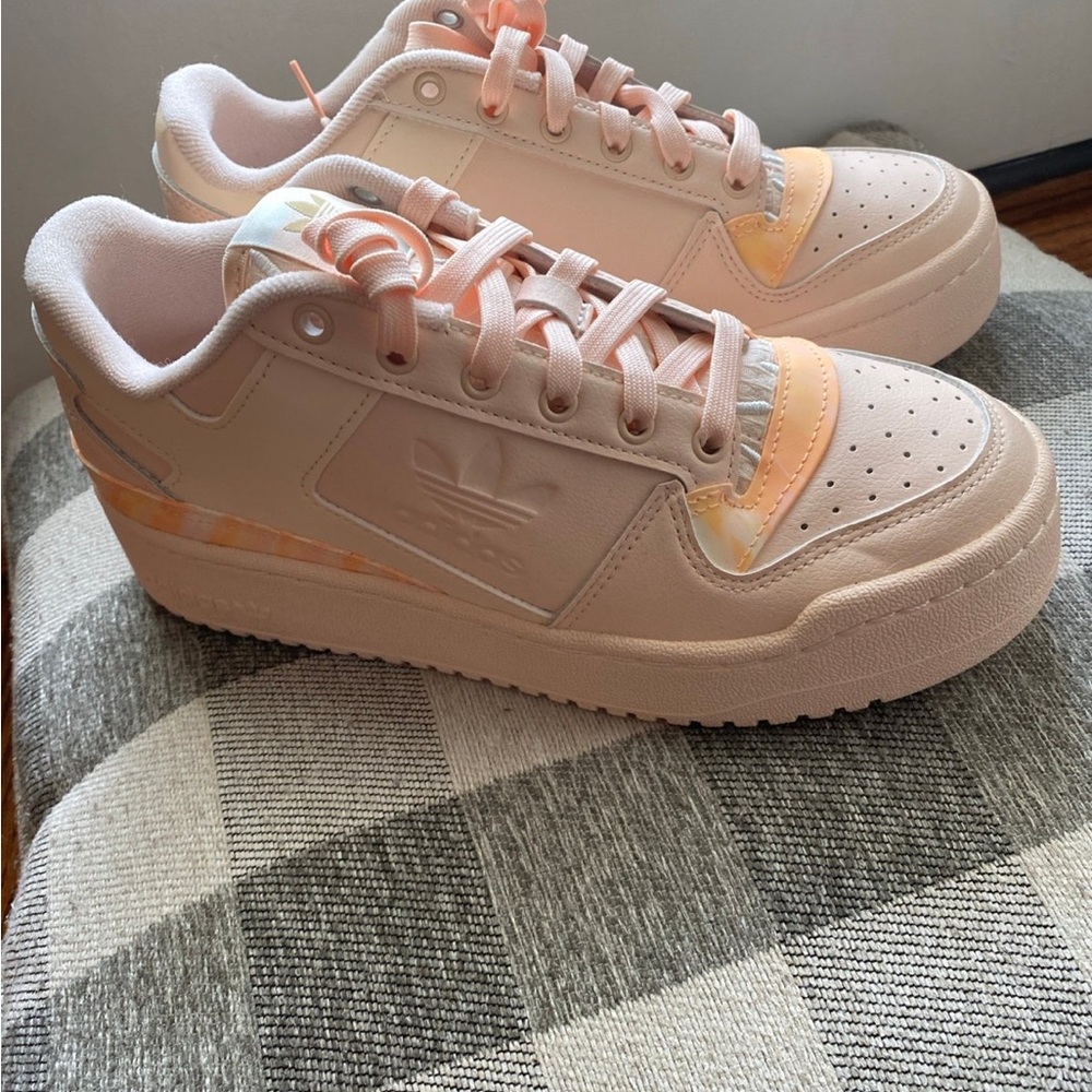 Adidas Peach and Cream Sneakers